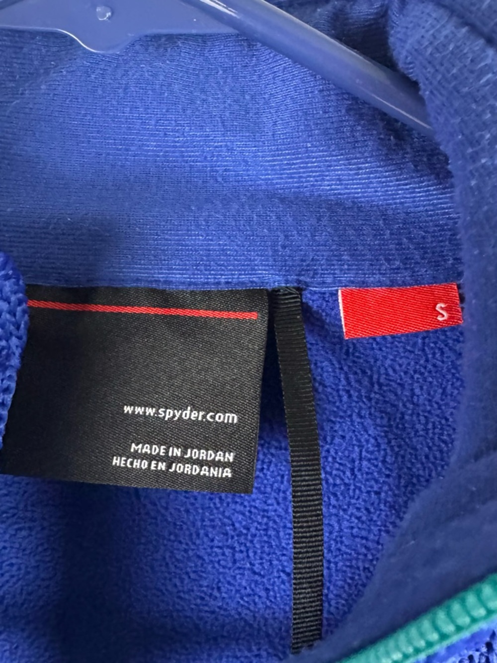 Spyder Women's Cobalt Blue Cable-Knit Zip Jacket with Teal Accents - Picture 5 of 10